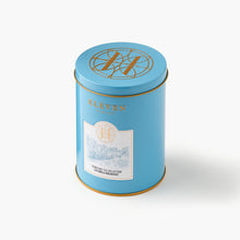 Blue Cotswold Breakfast tea canister with 'Eleven Bibury' branding on a white background