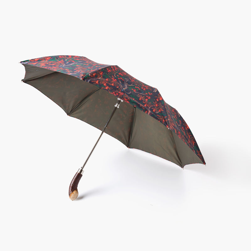Umbrella with a floral pattern on a white background