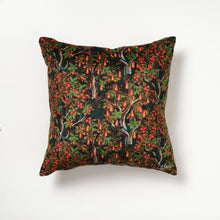 Decorative pillow with a floral pattern on a white background