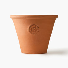 Terracotta pot with a Eleven Bibury logo on a white background