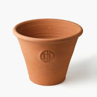 Terracotta pot with Eleven Bibury logo on a white background